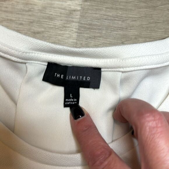 The Limited White Sleeveless top. Large. Stretchy material. - Picture 2 of 6